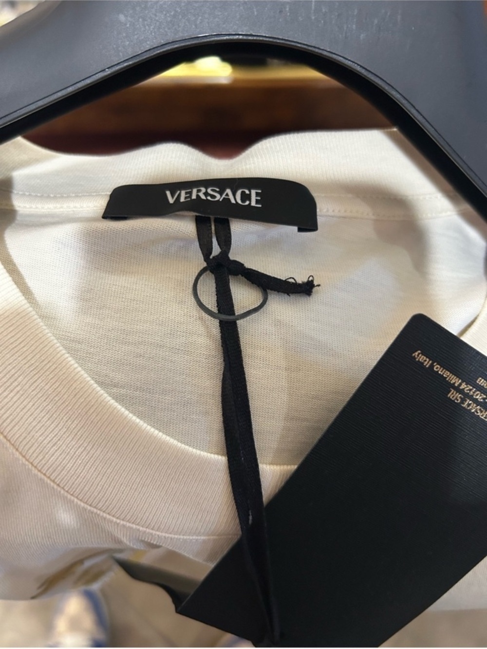 Men’s Versace embroidered cotton Medusa T-shirt, size 4 XL made in Italy - Picture 4 of 8